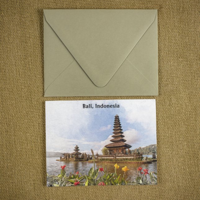 Carte Postale Bali Indonésie Asie Temple Architecture (asia bali indonesia panorama view postcard)