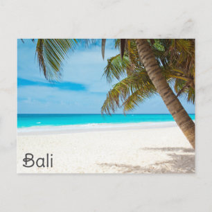Carte Postale Bali Indonésie Plage tropicale Palm Tree Voyage