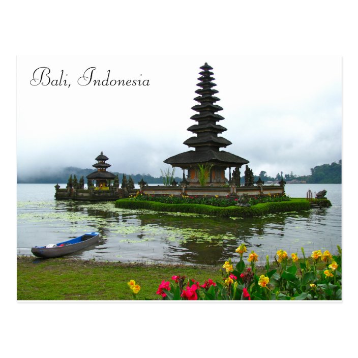  Carte  Postale  Bali  Indon sie Pura Ulun Danu lac Bratan 
