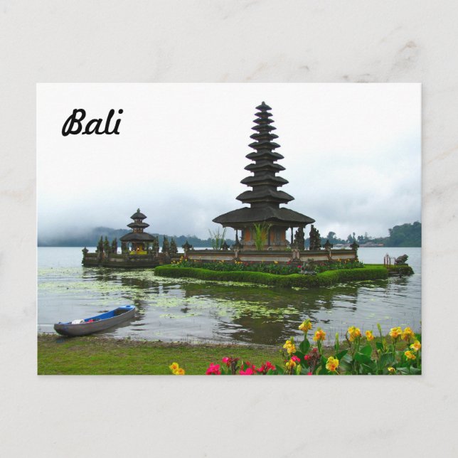 Carte Postale Bali, Indonésie - Pura Ulun Danu, Lac Bratan (Devant)