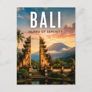 Carte Postale 🌺 Bali Indonésie Temple Tropical