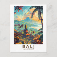 Bali Indonésie Temples Voyage Art Vintage