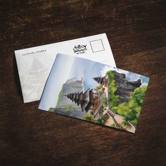 Carte postale Bali Indonésie Uluwatu Temple (Créateur téléchargé)