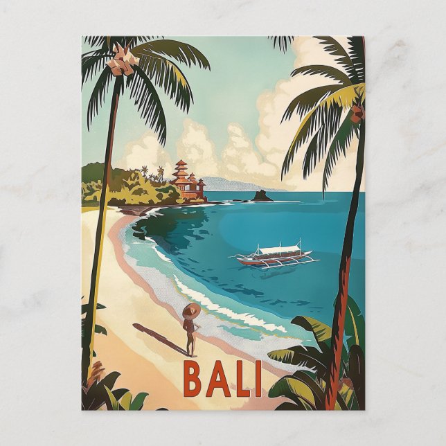Carte Postale Bali, Indonésie Vintage (Devant)
