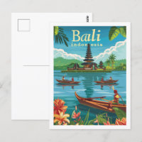 Bali Indonésie Vintage Lieu de voyage célèbre