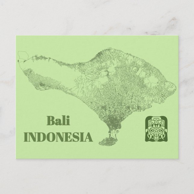 Carte Postale Bali Map (Devant)