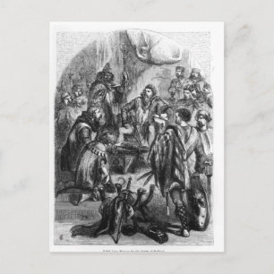 Carte Postale Baliol Doing Homage pour la Couronne d'Ecosse