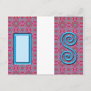 Carte Postale Balise de bagage de conception spirale