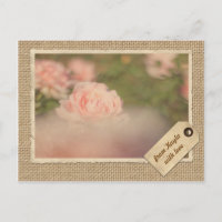 Balise de voyage vintage papier cadre Rose d'autom