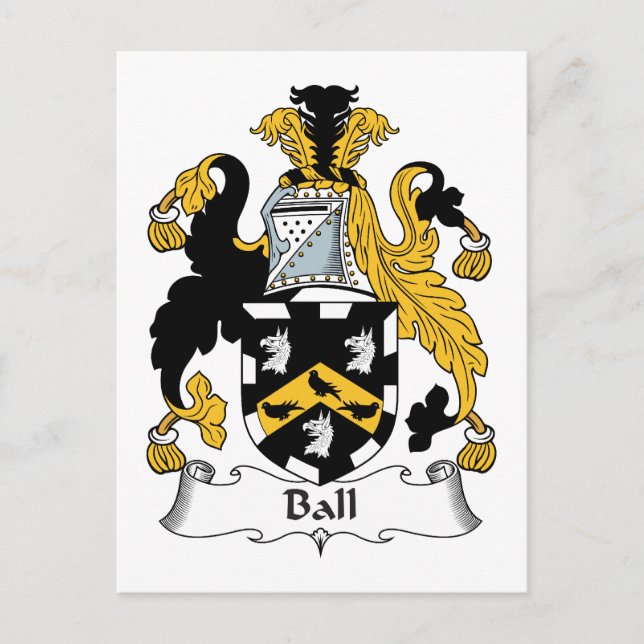 Carte Postale Ball Family Crest (Devant)
