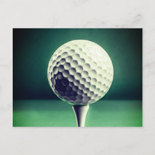 Carte Postale Balle de golf sur tee