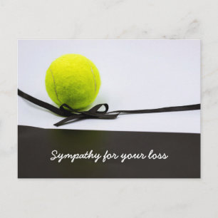 Carte Postale Balle de tennis de condoléances de sympathie ruban