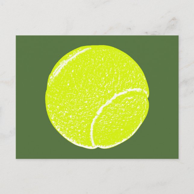 Carte Postale balle de tennis jaune (Devant)