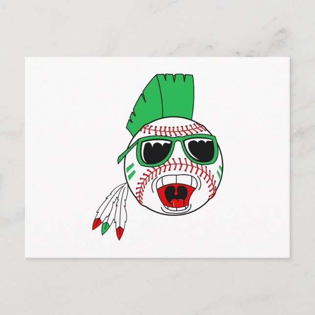 Carte Postale Balle mohawk verte (Devant)