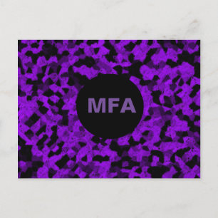 Carte Postale Balle noire et violette