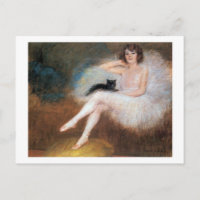 Ballerina avec chat noir, Pierre Carrier-Belleuse