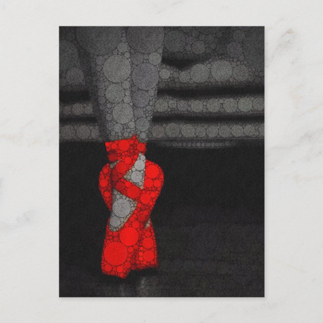 Carte Postale Ballerina Chaussures Belle Ballet (Devant)