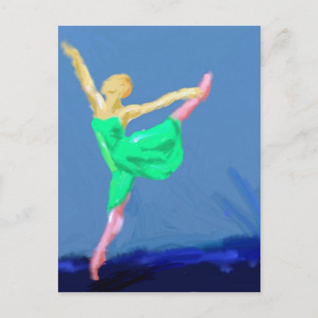 Carte Postale Ballerina Dance Art (Devant)