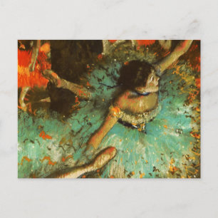 Carte Postale Ballerina Dance Green Dancer Edger Degas Peinture