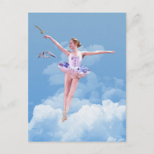 Carte postale Ballerina Dancing in the Clouds