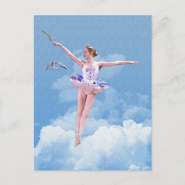 Carte postale Ballerina Dancing in the Clouds (Devant)