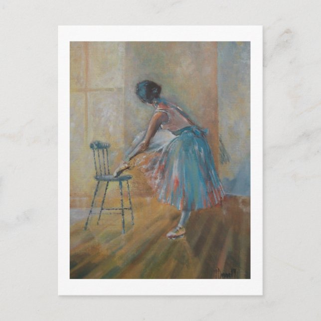 Carte postale Ballerina dans l'aquarelle (Devant)