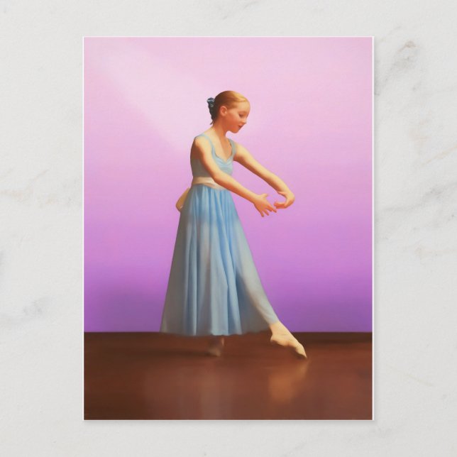 Carte Postale Ballerina en bleu (Devant)