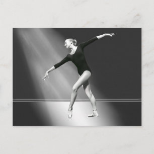 Carte Postale Ballerina en noir et blanc