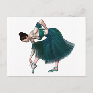 Carte Postale Ballerina en vert