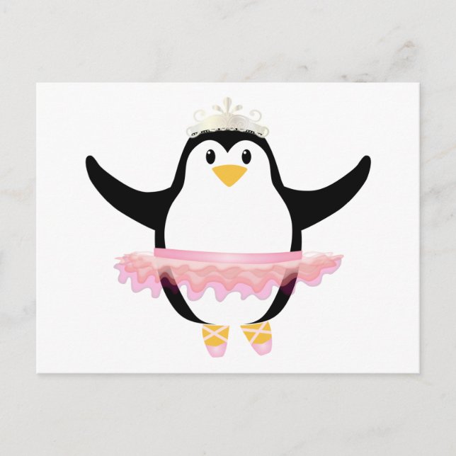 Carte Postale Ballerina Penguin (Devant)
