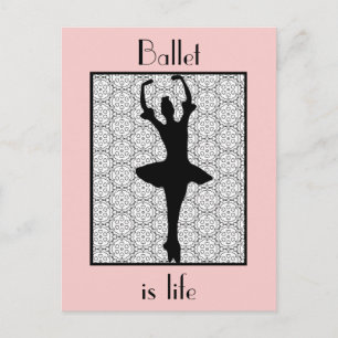Carte Postale Ballerina Silhouette Ballet Est La Vie
