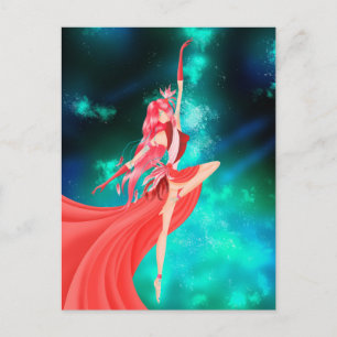 Carte postale Ballerine Ciel nocturne