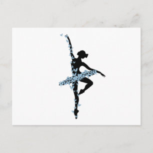 Carte Postale Ballerine de danse aquarelle