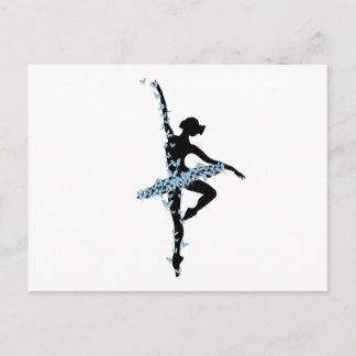 Carte Postale Ballerine de danse aquarelle
