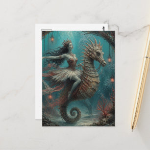 Carte Postale Ballerine Mermaid Fantastique Sombre