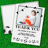 Balles de foot Photo sportive Anniversaire Merci