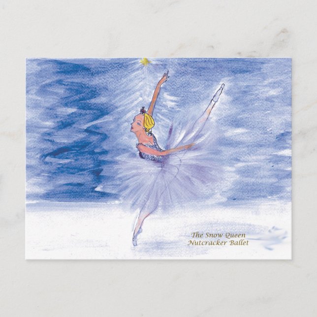 Carte Postale Ballet de la reine des neiges de Twitter par Marie (Devant)