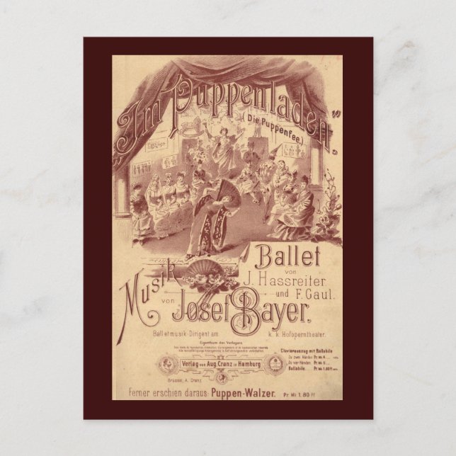 Carte Postale Ballet de poupée de fée - Die Puppenfee - Josef Ba (Devant)