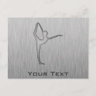 Carte Postale Ballet en métal brossé