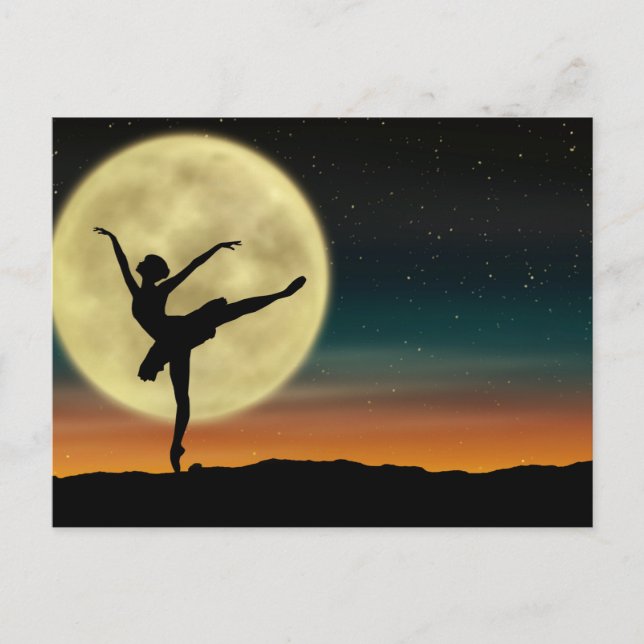 Carte Postale Ballet Lune (Devant)