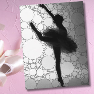 Carte Postale Ballet noir blanc Ballerina