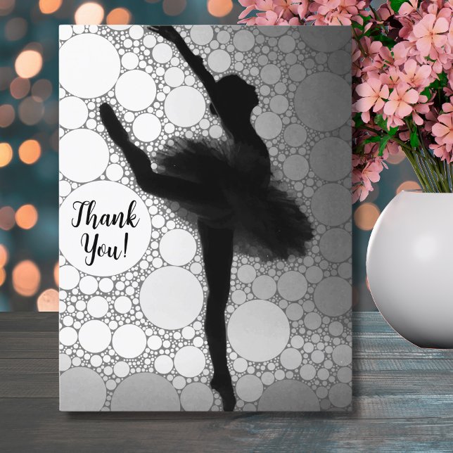 Carte Postale Ballet Noir Blanche Ballerine (Créateur téléchargé)
