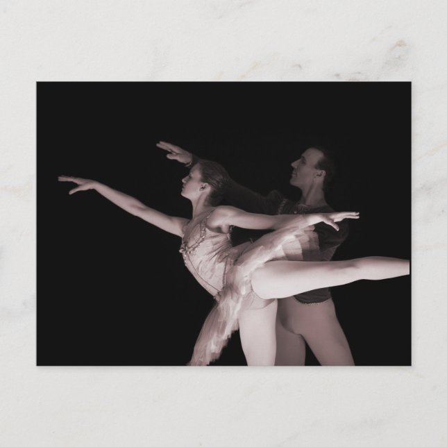 Carte Postale Ballet - Partenaires de danse 2 - Rouge (Devant)