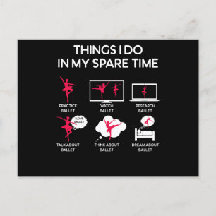 Carte Postale Ballet Que Je Fais Dans Mon Temps Libre