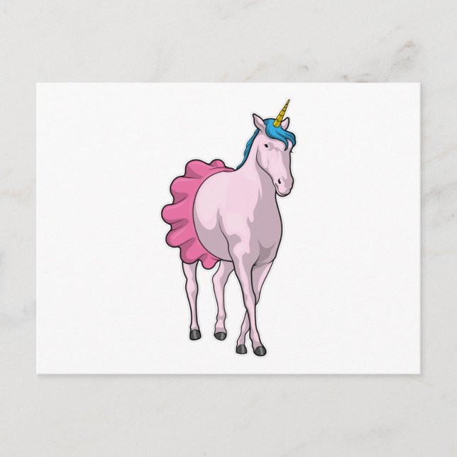 Carte Postale Ballet Unicorn Ballerina (Devant)