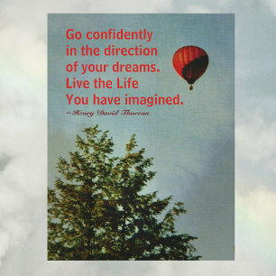 Carte Postale Ballon à Air Chaud Allez avec Confiance Citation T