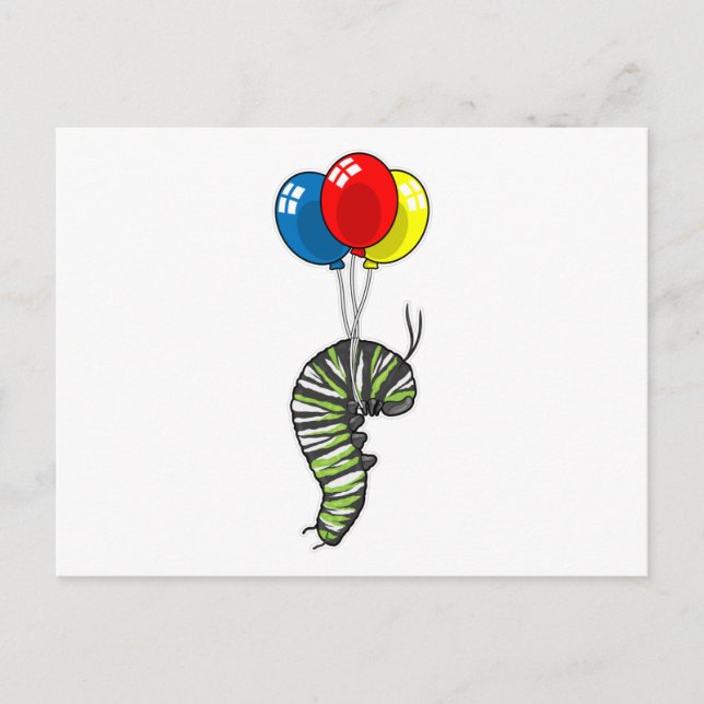 Carte Postale Ballon chenille (Devant)