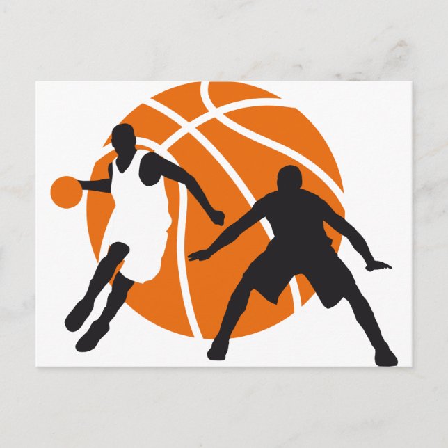 Carte Postale ballon de basket (Devant)