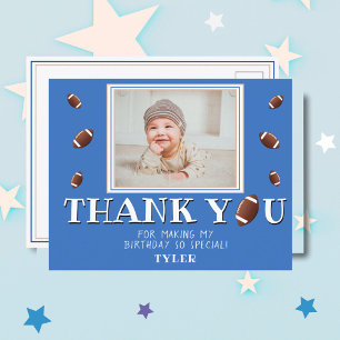 Carte Postale Ballon de football américain Photo de joyeux anniv