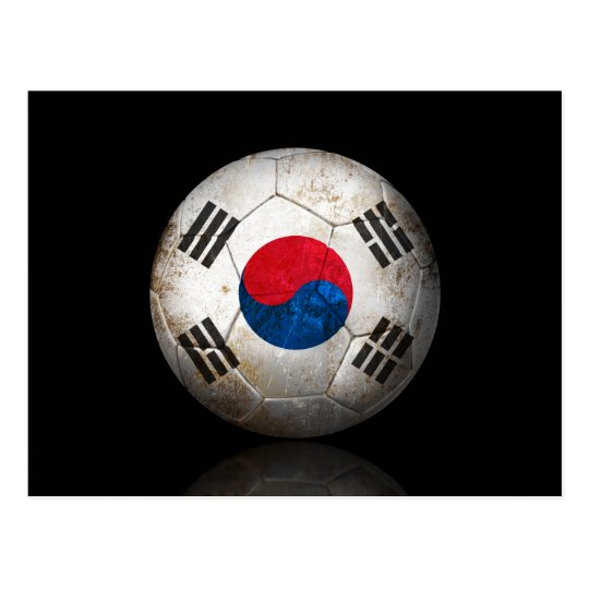 Carte Postale Ballon De Football Sud Coreen Use Du Football De Zazzle Fr